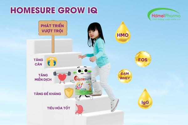 Sữa Homesure Grow IQ - Đồng Hành Cùng Trẻ Từng Giai Đoạn