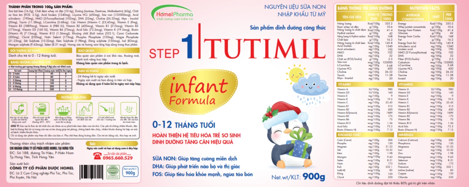 Ưu Điểm Của Sữa Tutimil Step 1 Cho Trẻ Từ 0-12 Tháng tuổi