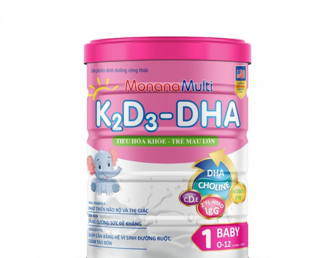 MonanaMulti K2D3-DHA Baby - Tiêu Hóa Khỏe, Trẻ Mau Lớn