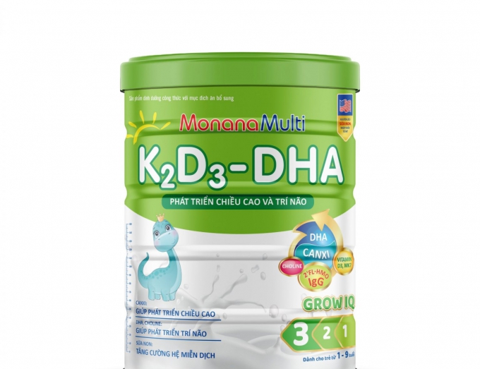 MonanaMulti K2D3-DHA Grow IQ - Giúp Trẻ Phát Triển Chiều Cao Và Trí Não