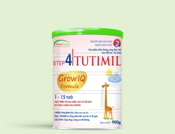 Tutimil Grow IQ Step 4 Dành Cho Trẻ Từ 1 - 15 Tuổi Giúp Phát Triển Chiều Cao Và Trí Não