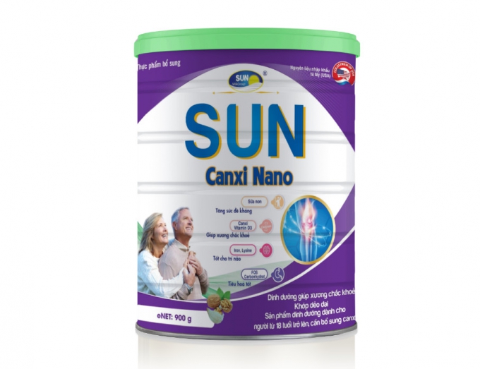 Sun Canxi Nano - Giúp Xương Khớp Chắc Khỏe, Dẻo Dai Cho Người Lớn