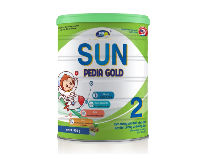Sun Pedia Gold - Cải Thiện Biếng Ăn Và Suy Dinh Dưỡng Cho Bé Từ 1-9 Tuổi