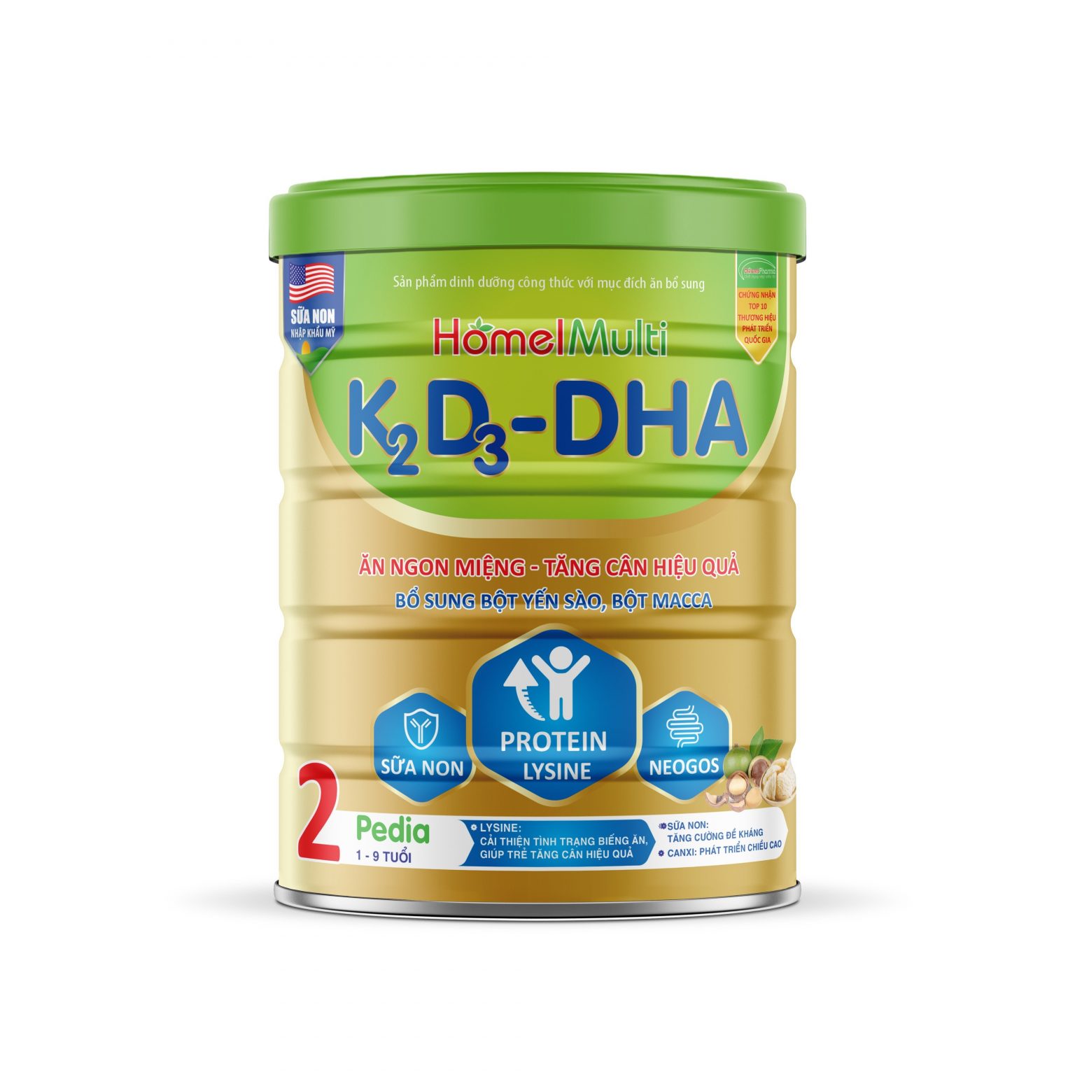 K2D3 - DHA Pedia - Cải Thiện Biếng Ăn Cho Trẻ Từ 1-9 Tuổi