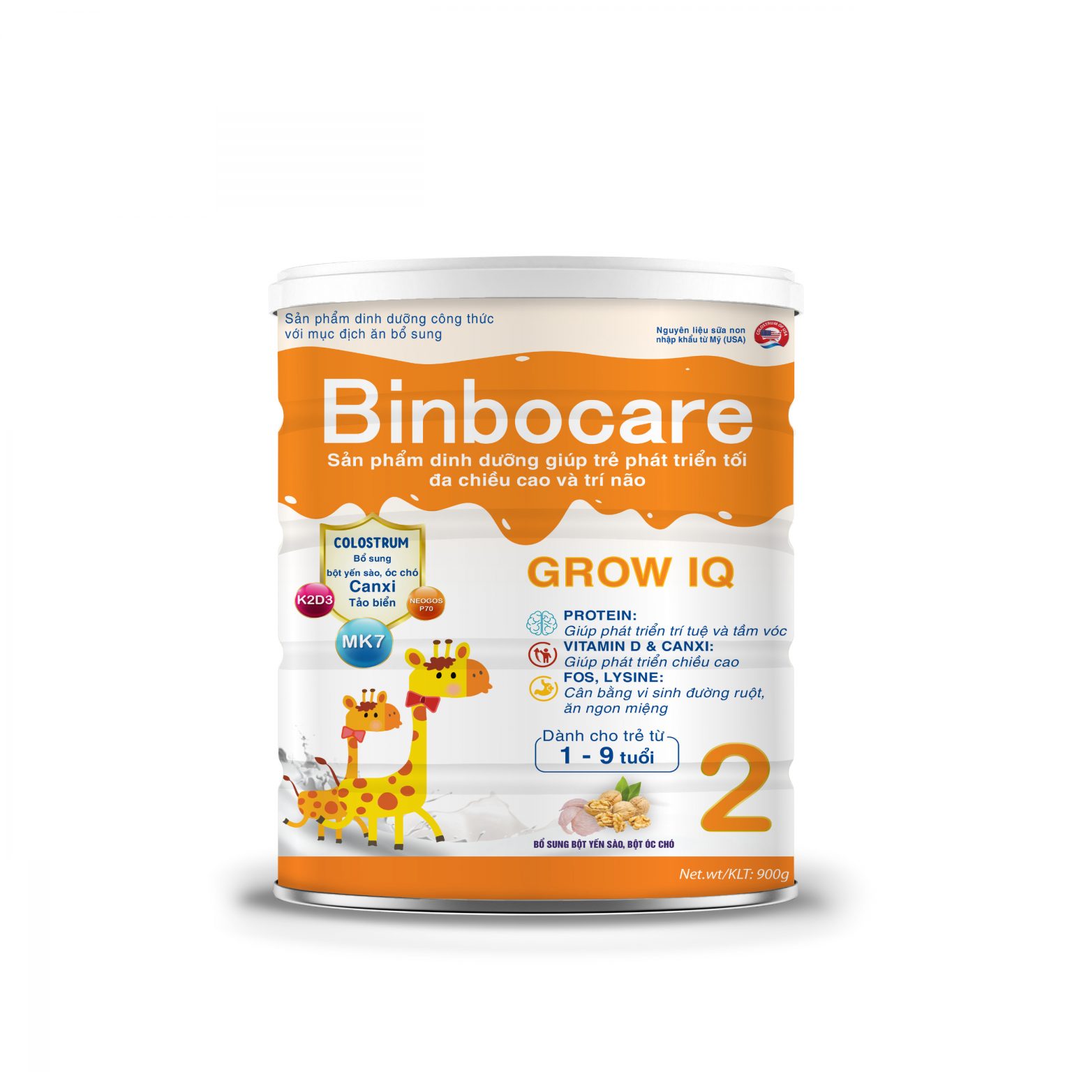 Binbocare Grow IQ - Dinh Dưỡng Giúp Trẻ Phát Triển Chiều Cao và Trí Não