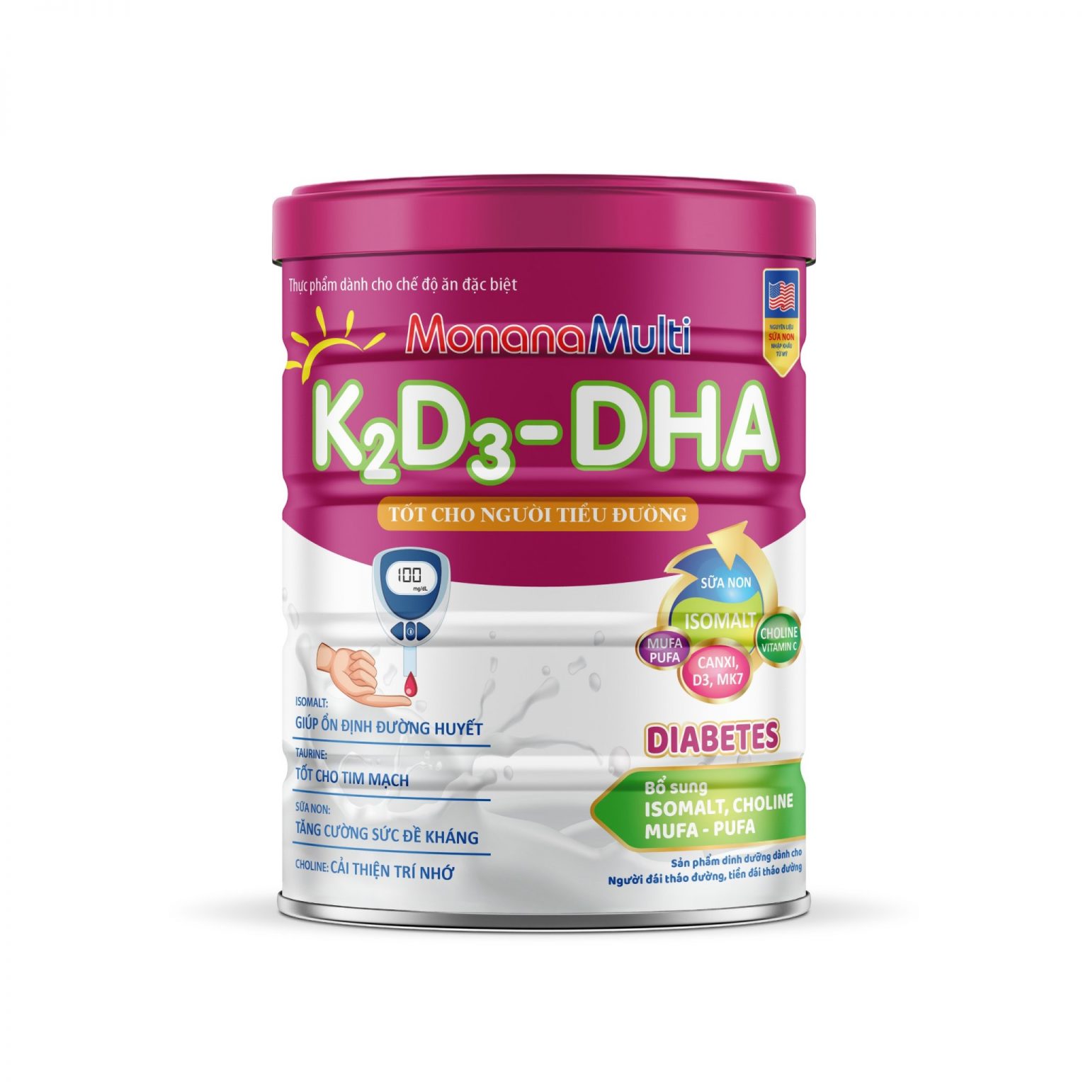 MonanaMulti K2D3-DHA Diabetes - Dành Cho Người Tiểu Đường