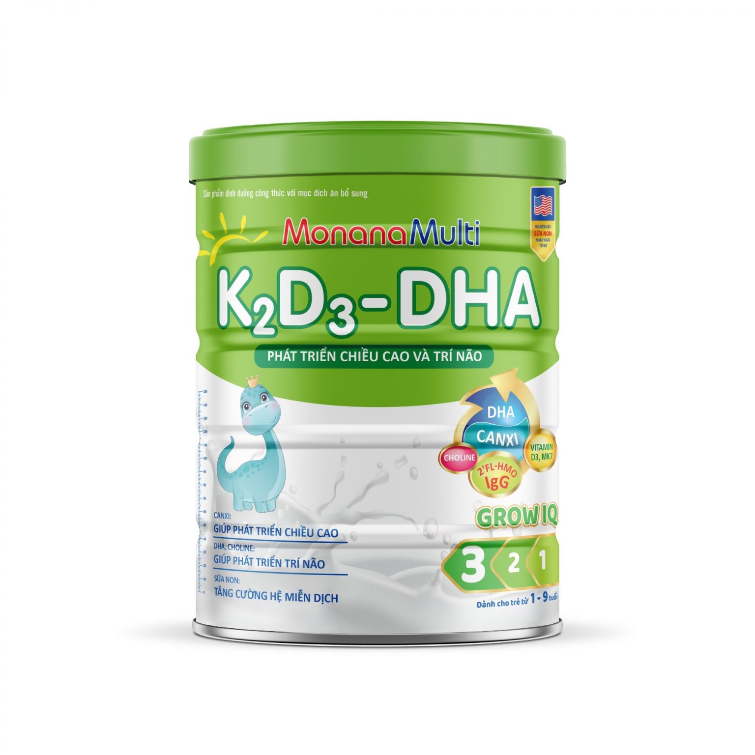 MonanaMulti K2D3-DHA Grow IQ - Giúp Trẻ Phát Triển Chiều Cao Và Trí Não