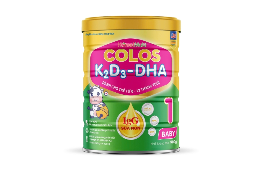 HomelMulti Colos K2D3 - DHA Baby: Cho Trẻ Từ 0 - 12 Tháng Tuổi