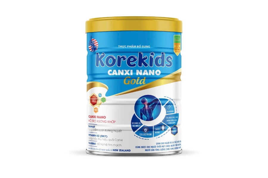 Korekids Canxi Nano Gold - Hỗ Trợ Xương Khớp