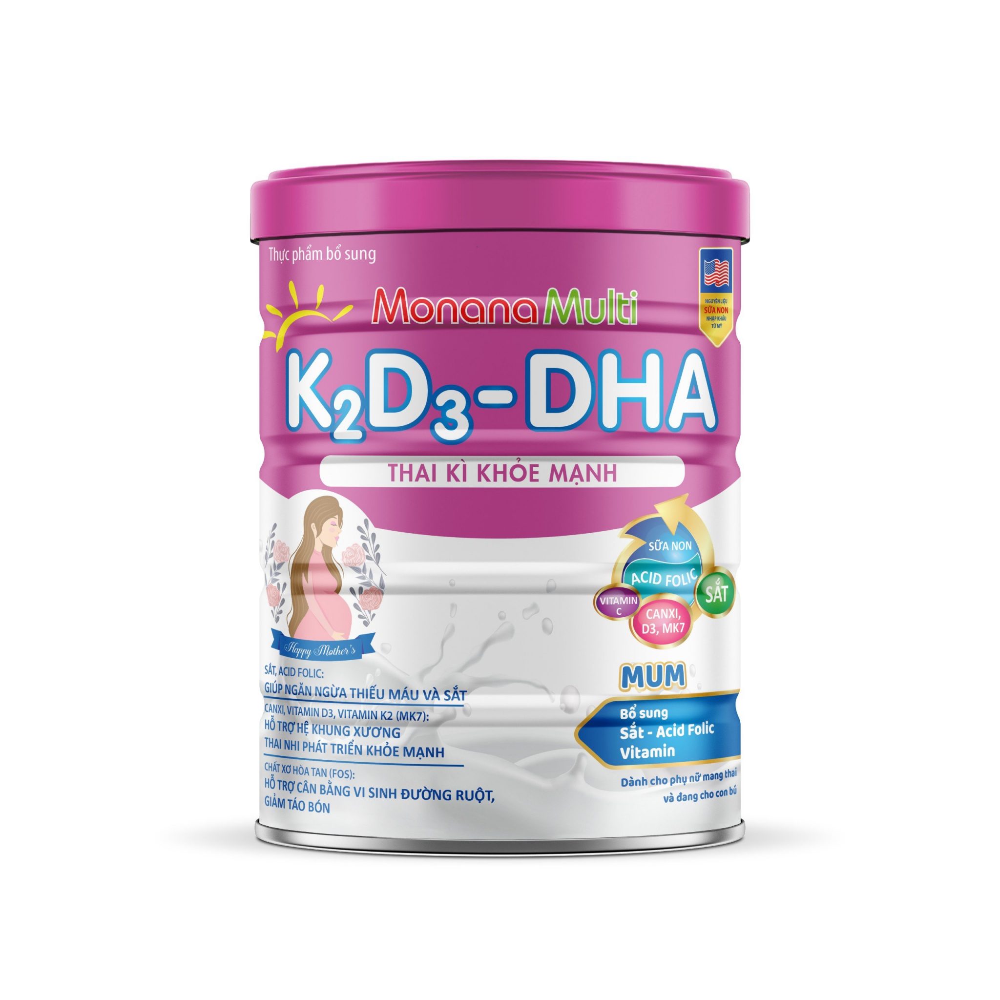 MonanaMulti K2D3-DHA Mum - Hỗ Trợ Thai Kì Khỏe Mạnh